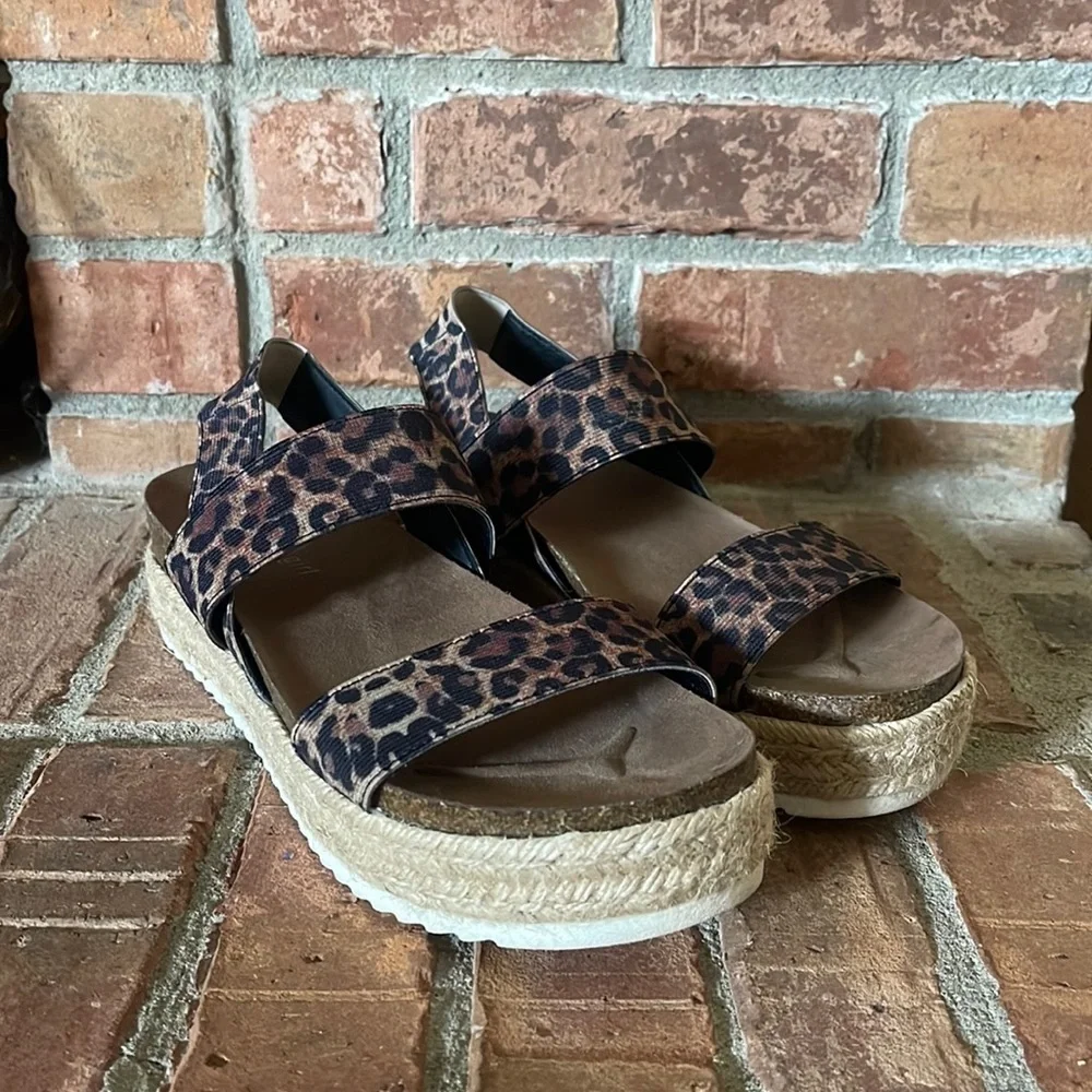 Madden Girl Cybell Leopard Platform Sandals